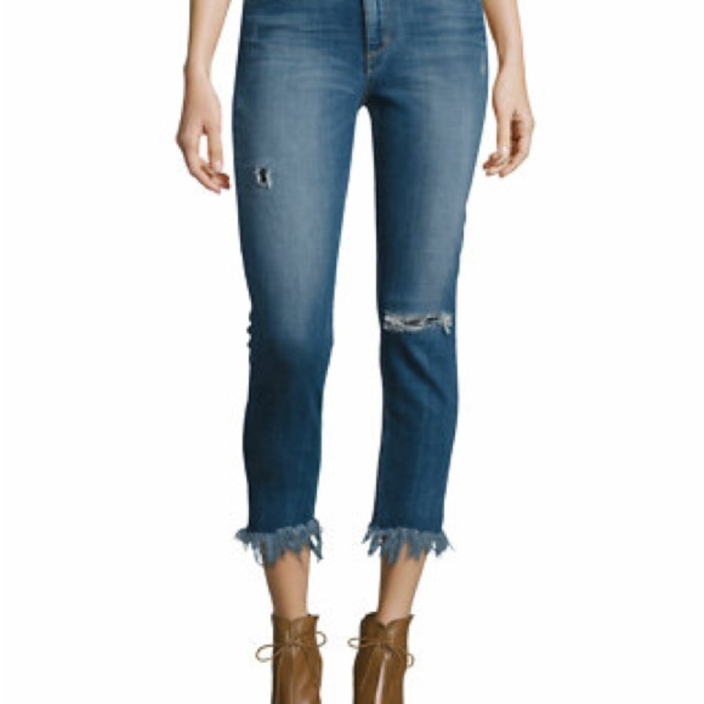 Joe's Jeans Blue Distressed Ankle Jeans